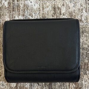 Black Leather travel kit unisex